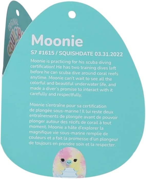 Squishmallows™ ULTRA RARE 7.5" Moonie The Waterbear Gold Tag**
