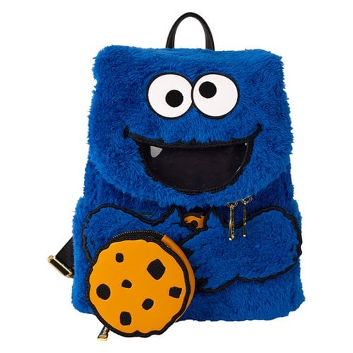 Sesame Street™ Loungefly™ Cookie Monster™ Plush Mini-Backpack with Coin Purse
