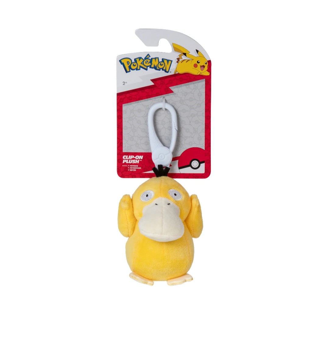 Pokémon™ License-2-Play Psyduck Plush 3 1/2" Bagclip / Keychain