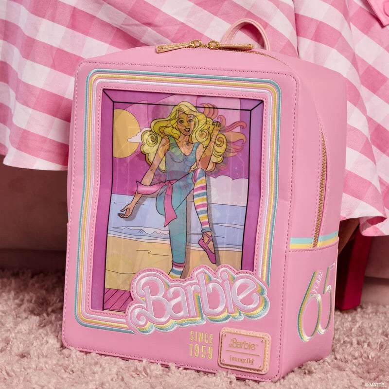 Loungefly™ Barbie™ 65th Anniversary Doll Box Triple Lenticular Mini-Backpack