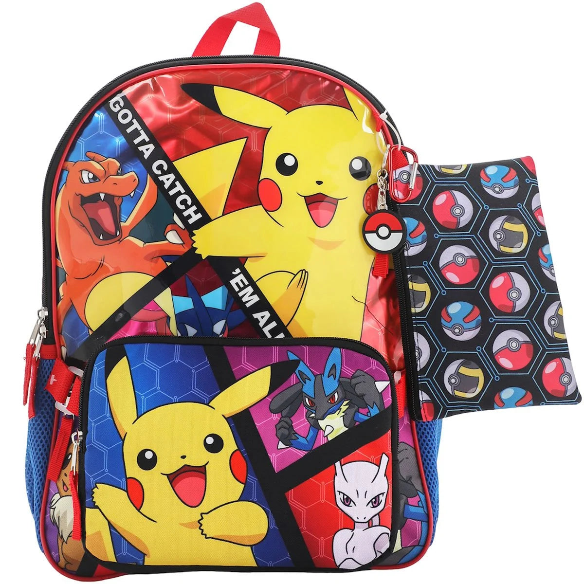 Pokémon™ Bioworld Full-Size Character Backpack 5-Piece Set