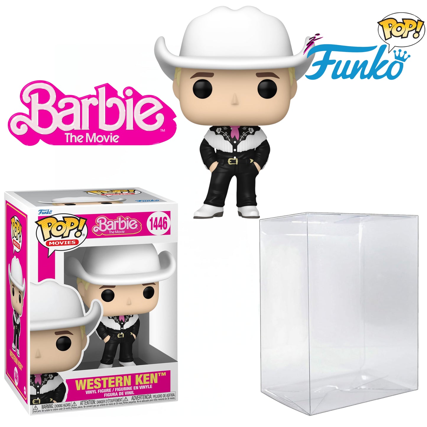 Barbie™ Movie Western Ken Funko Pop!™ Vinyl Figure #1446 W/ Plastic Pop Protector