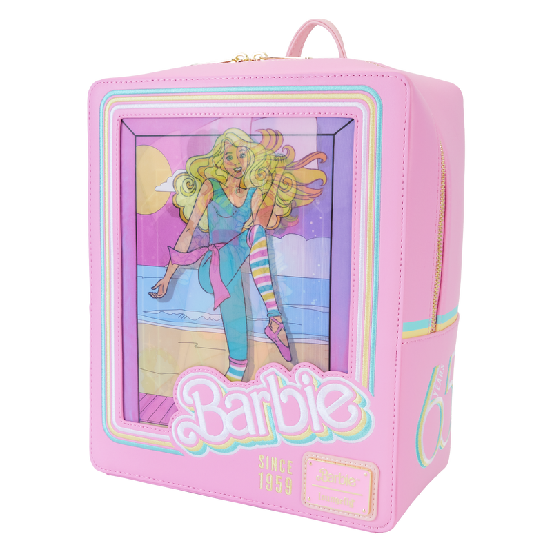 Loungefly™ Barbie™ 65th Anniversary Doll Box Triple Lenticular Mini-Backpack