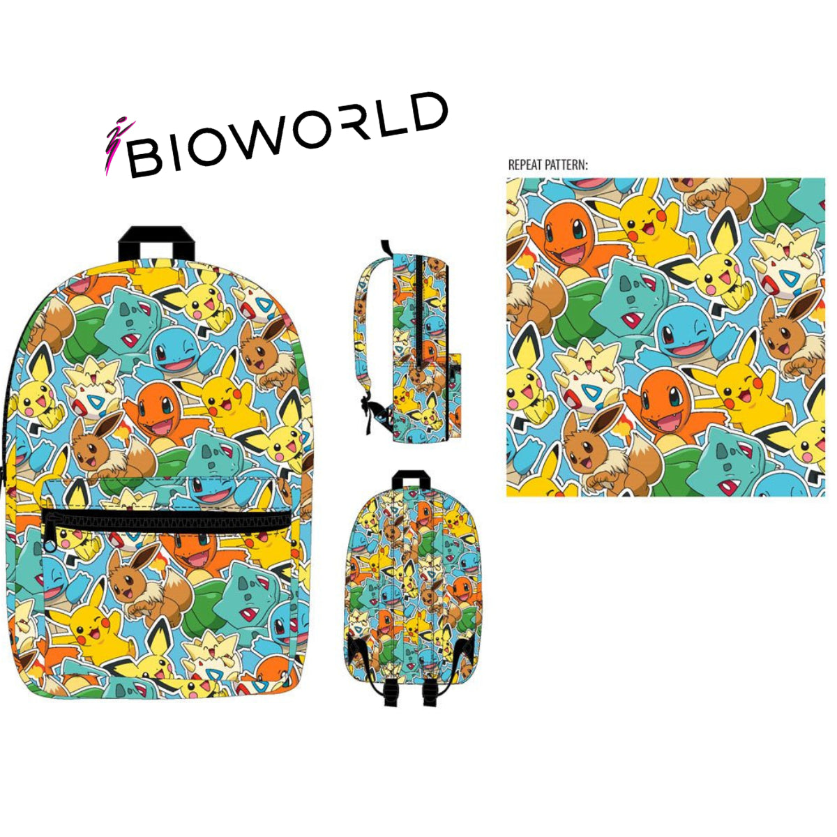 Pokémon™ Bioworld Full-Size Characters Backpack