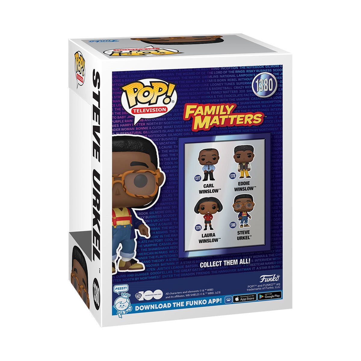 Family Matters™ Steve Urkel Funko Pop!™ Vinyl Figure #1380 W/ Plastic Pop Protector