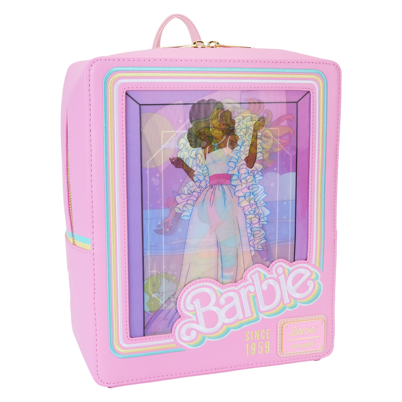 Loungefly™ Barbie™ 65th Anniversary Doll Box Triple Lenticular Mini-Backpack