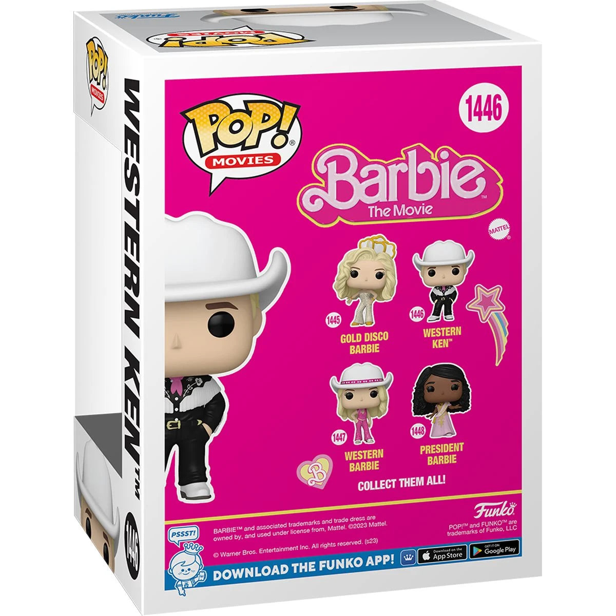 Barbie™ Movie Western Ken Funko Pop!™ Vinyl Figure #1446 W/ Plastic Pop Protector