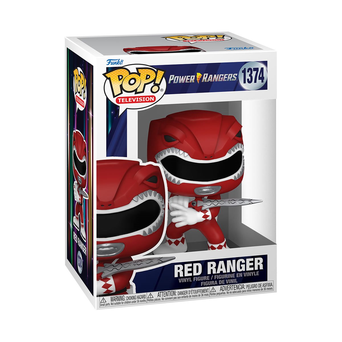 CLEARANCE!! Mighty Morphin™ Power Rangers™ 30th Anniversary Red Ranger™ Funko Pop!™ Vinyl Figure #1374 W/ Plastic Pop Protector