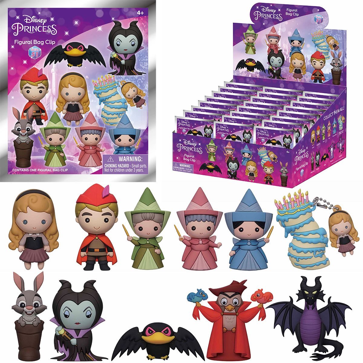 Monogram™ Disney™ Sleeping Beauty™ 65th Anniversary 3D Foam Bag Clip