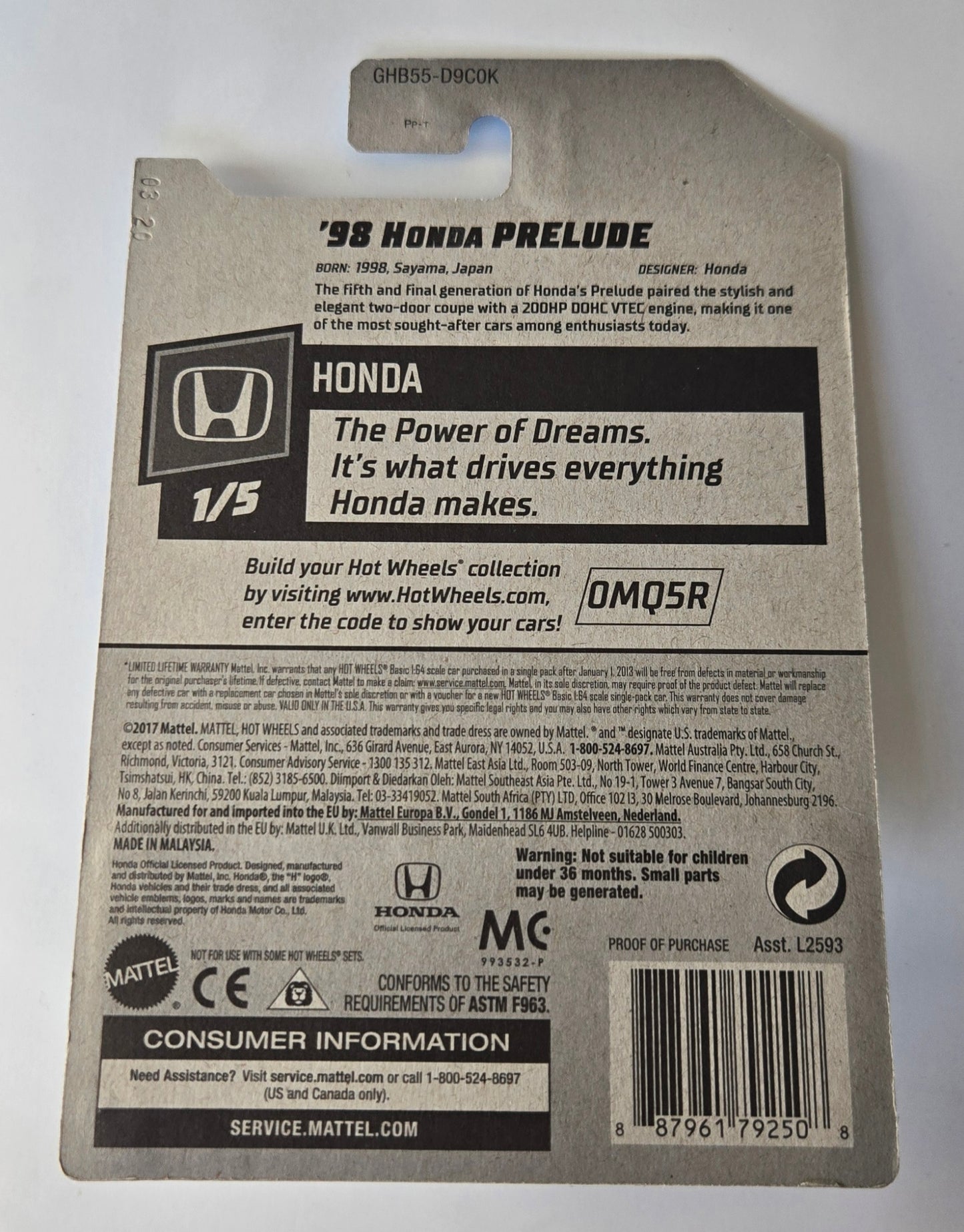 Hot Wheels™ '98 Honda™ Prelude™