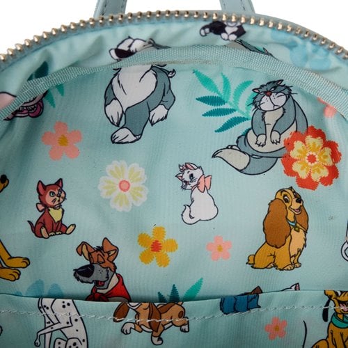 Loungefly™ Disney™ Dogs and Cats Denim Fringe Mini-Backpack