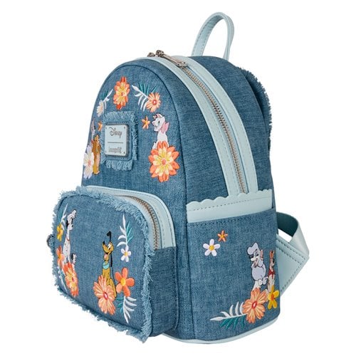 Loungefly™ Disney™ Dogs and Cats Denim Fringe Mini-Backpack