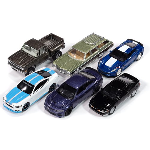 Auto World™ Premium 2024 Release 3 Version B 1:64 Scale Die-Cast Metal Vehicle Case of 6