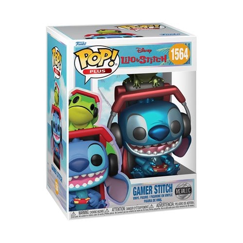 Disney™ Lilo & Stitch™ Gamer Stitch Metallic Funko Pop!™ Vinyl Figure Plus #1564