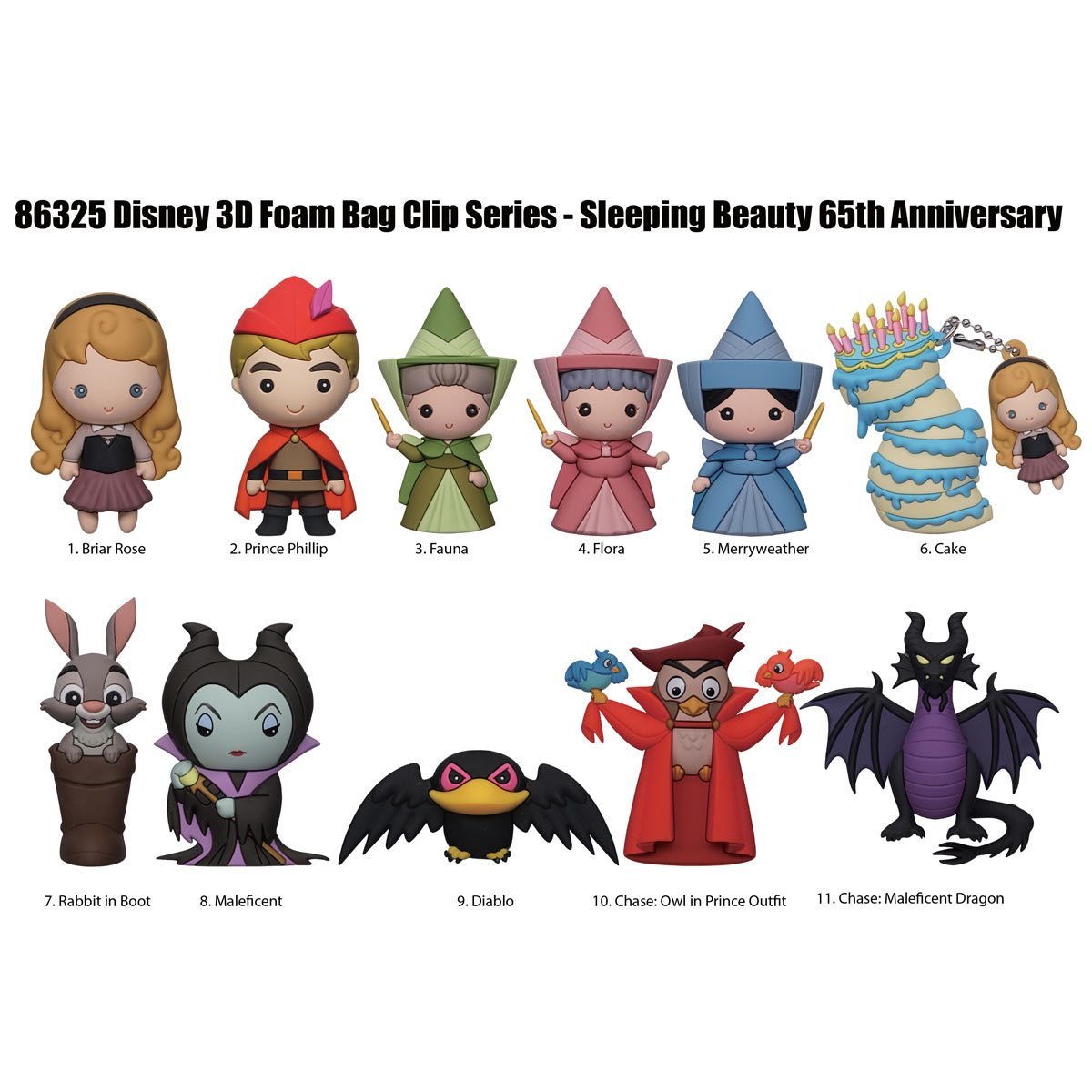 Monogram™ Disney™ Sleeping Beauty™ 65th Anniversary 3D Foam Bag Clip