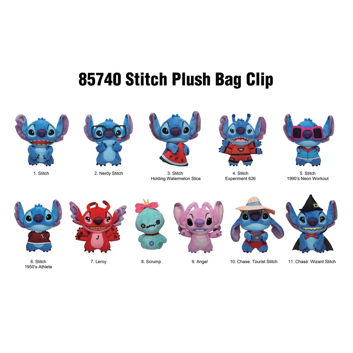 Monogram™ Disney™ Lilo & Stitch™ Stitch Plush Bag Clip