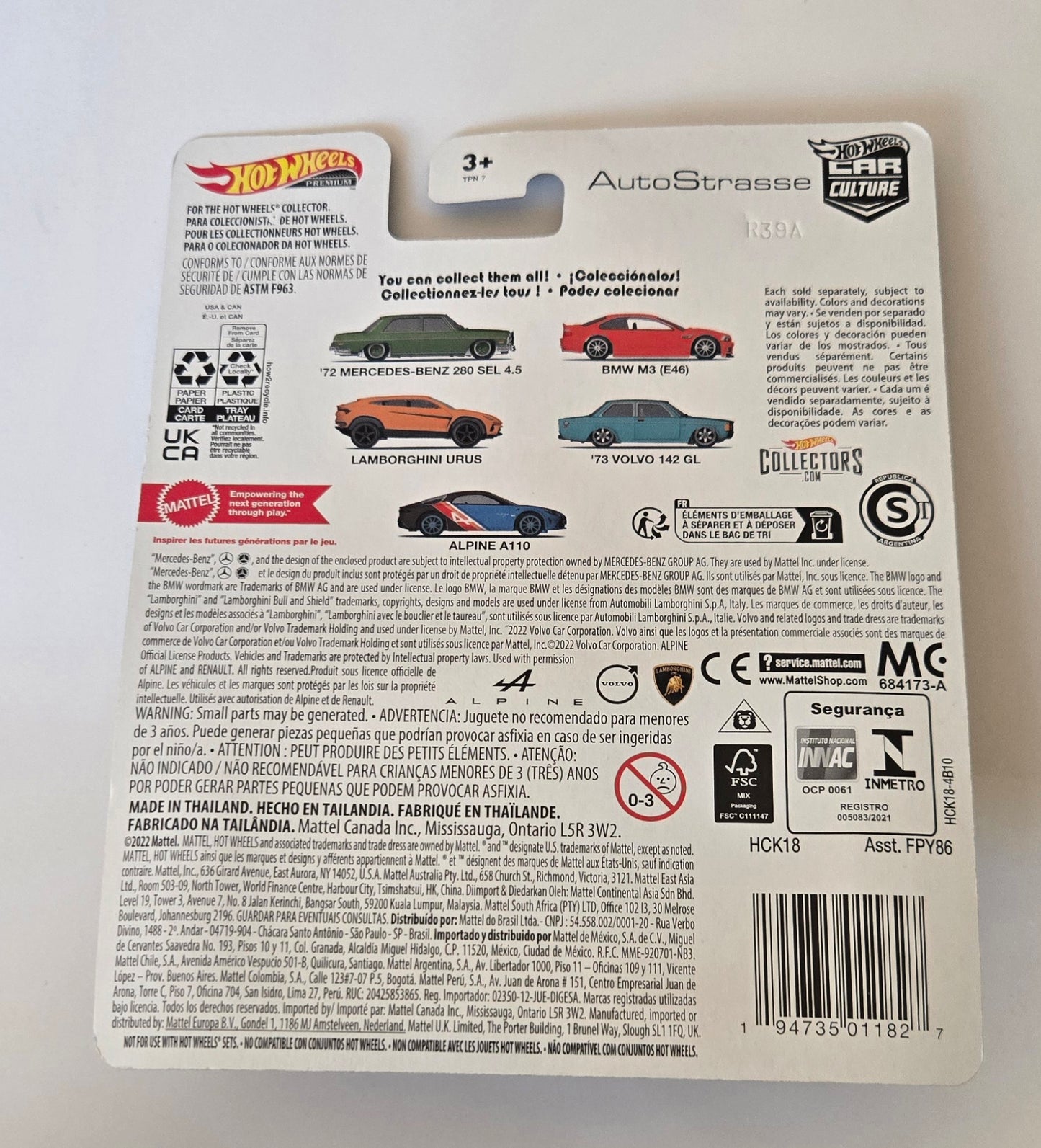 Hot Wheels™ Premium™ '72 Mercedes-Benz™ 280 SEL 4.5™