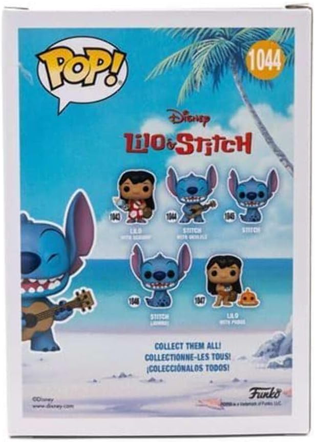 Disney™ Funko Pop!™ Lilo & Stitch™ - Stitch with Ukulele Diamond Glitter Vinyl Figure - Entertainment Earth Exclusive #1044