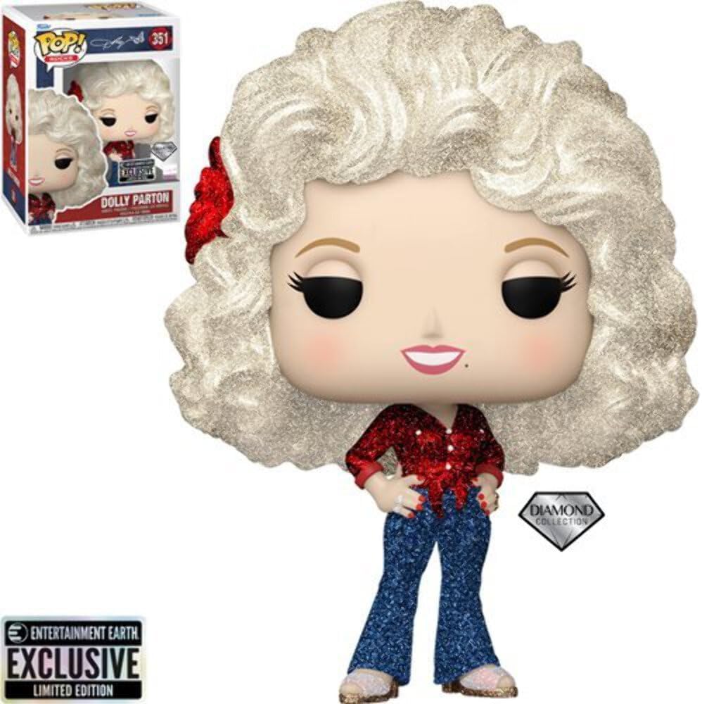 Dolly Parton '77 Tour Diamond Glitter Funko Pop!™ Vinyl Figure #351 - Entertainment Earth Exclusive