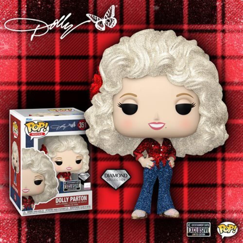 Dolly Parton '77 Tour Diamond Glitter Funko Pop!™ Vinyl Figure #351 - Entertainment Earth Exclusive