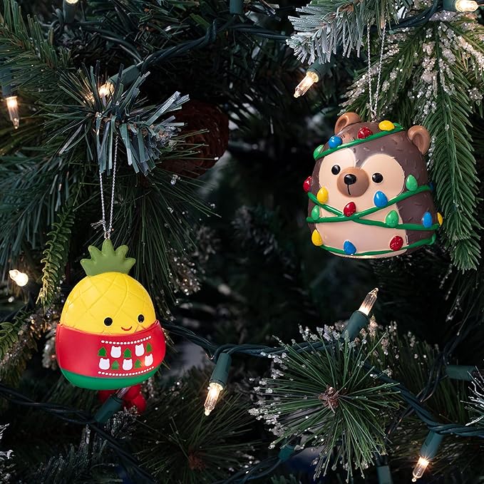 Kurt Adler™ Squishmallows™ Christmas Ornament 5-Pack Set -Holiday Tree Ornaments