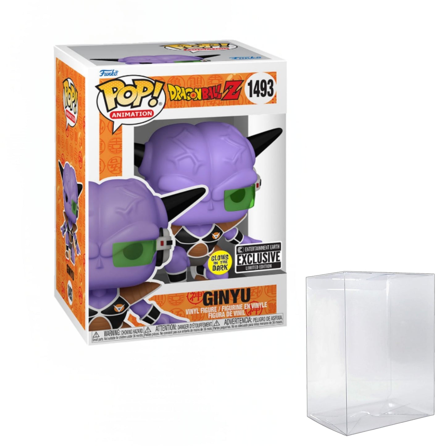 Dragon Ball Z™ Ginyu Glow-in-the-Dark Funko Pop!™ Vinyl Figure #1493 - Entertainment Earth Exclusive W/ Plastic Pop Protector