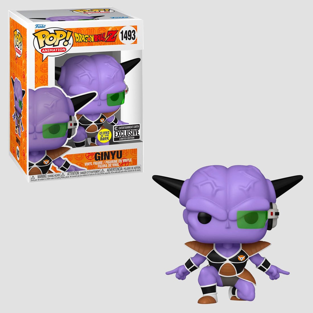 Dragon Ball Z™ Ginyu Glow-in-the-Dark Funko Pop!™ Vinyl Figure #1493 - Entertainment Earth Exclusive W/ Plastic Pop Protector