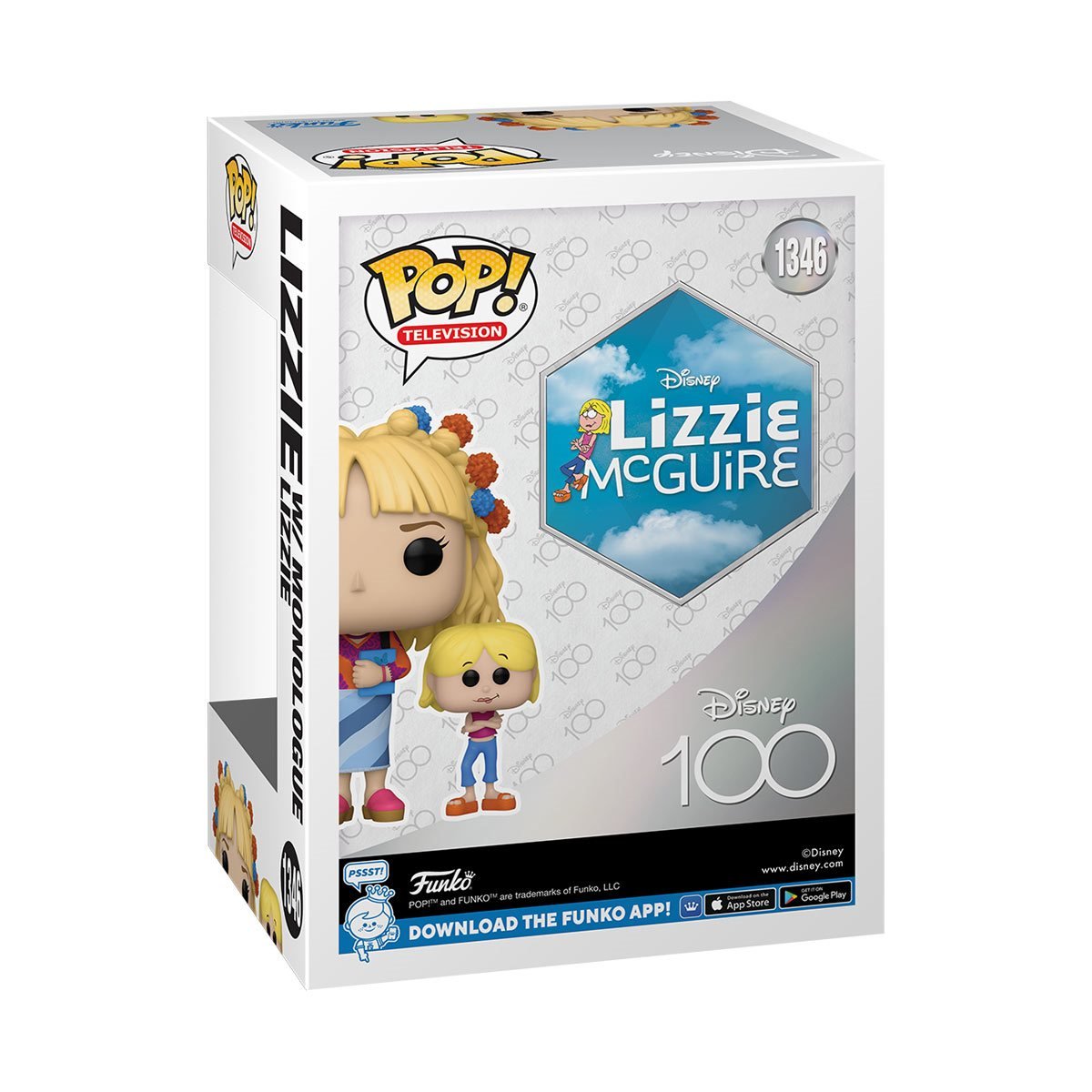 Disney™ 100 Lizzie McGuire with Monologue Lizzie Funko Pop!™ Vinyl Figure #1346 w/plastic protector