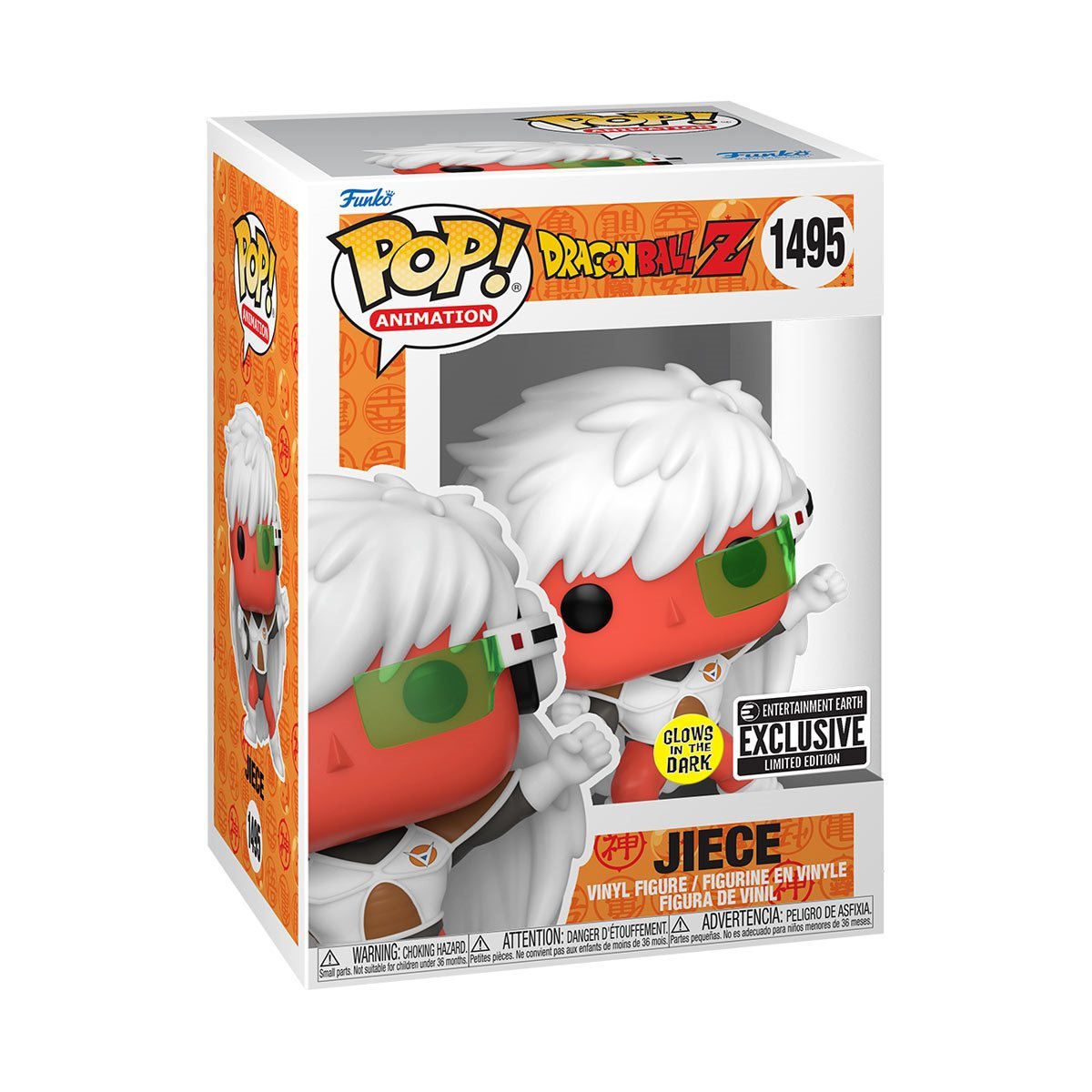 Dragon Ball Z™ Jiece Glow-in-the-Dark Funko Pop!™ Vinyl Figure #1495 - Entertainment Earth Exclusive W/ Plastic Pop Protector