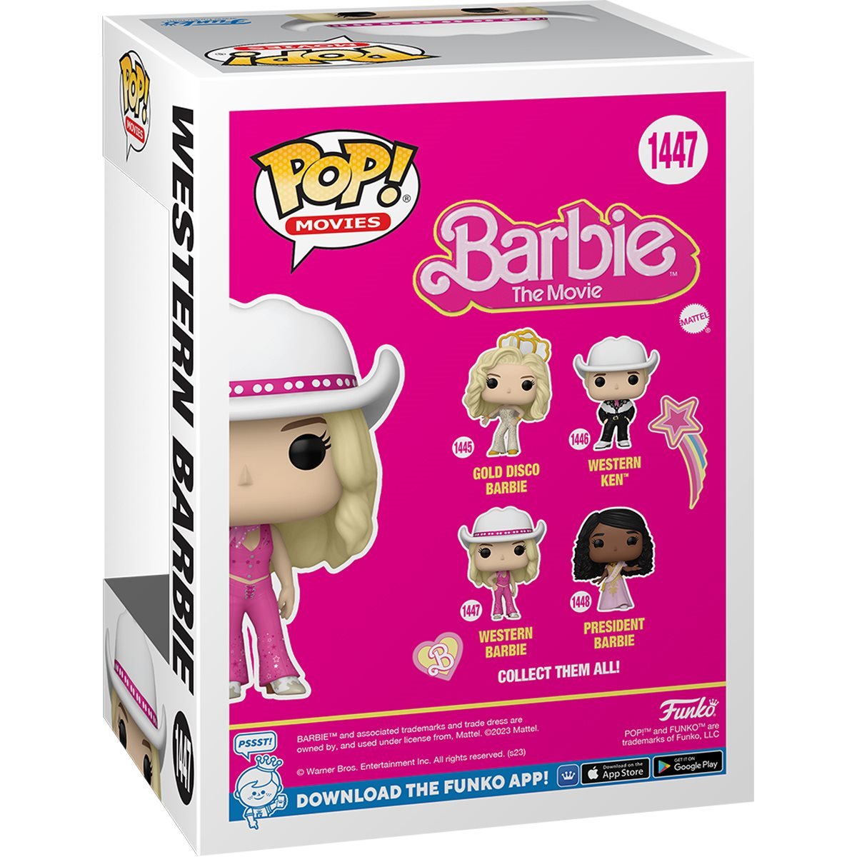 Barbie™ Movie Western- Barbie™ Funko Pop!™ Vinyl Figure #1447 W/ Plastic Pop Protector