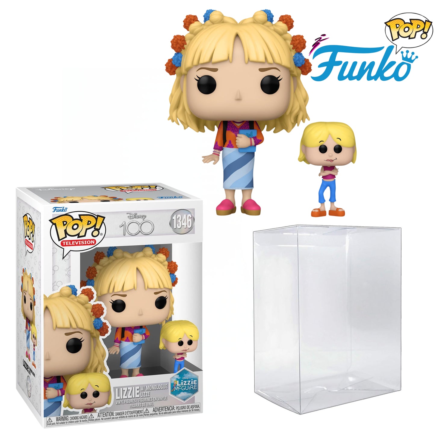 Disney™ 100 Lizzie McGuire with Monologue Lizzie Funko Pop!™ Vinyl Figure #1346 w/plastic protector