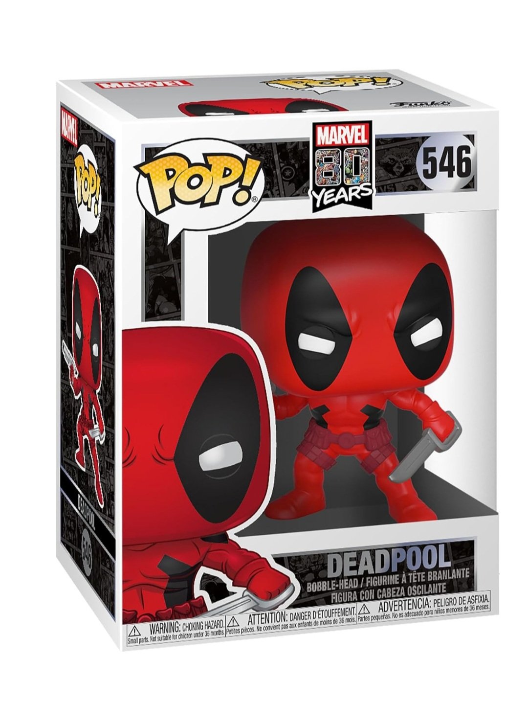 Marvel™ 80th First Appearance Deadpool Funko Pop!™ Vinyl Figure #546 w/Plastic Protector